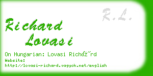 richard lovasi business card